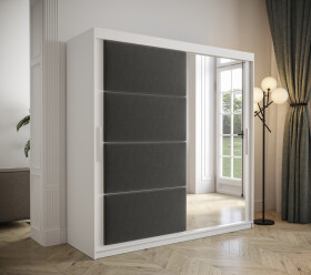 Šatní skříň Abi Tapi Barva korpusu: Bílá, Rozměry: 200 cm, Dveře: Manila 16