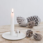 Räder Porcelánový svícen Angel's Light Silver, bílá barva, porcelán