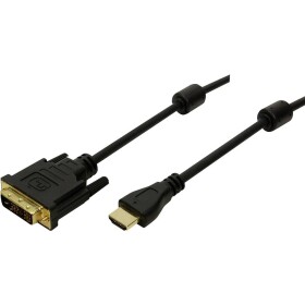 LogiLink HDMI / DVI kabelový adaptér Zástrčka HDMI-A, DVI-D 18 + 1 pól Zástrčka 5.00 m černá CH0015 HDMI kabel