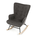 Houpací křeslo, šedá, látka, AK-373 GREY2