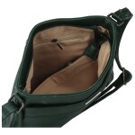 Trendy dámská koženková crossbody kabelka Neira, tmavě zelená