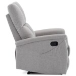 Relaxační křeslo, manuální ovládání, světle šedá látka