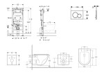 GEBERIT - Duofix Set předstěnové instalace, klozetu Oudee a sedátka softclose, tlačítko Sigma01, lakovaný matný chrom SANI11CA2104