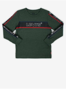 Levi&#39;s Černo-zelené klučičí tričko s dlouhým rukávem Levi's® - Kluci
