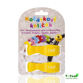 Kočárkový kolíček, 2ks, žlutá