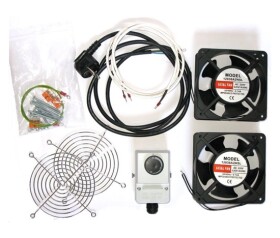 19" ventilace pro nástěnné rozvaděče XtendLan, termostat, 2 ventilátory 120mm, napájecí kabel, spojovací materiál EDF_1232290
