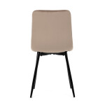 Jídelní židle, krémová, sametová látka, CT-281 CRM4