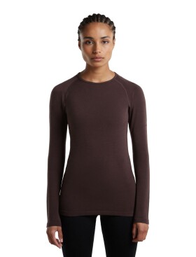 Dámské merino triko dlouhý rukáv ICEBREAKER Wmns Merino 260 Zoneknit Seamless LS Crewe, Bittersweet velikost: XL