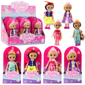 Mamido Mini panenka princezna s korunou a zdobenými šaty 17 cm mix