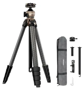 Neewer LT35 / Cestovní stativ z uhlíkových vláken / výška 16,5-156 cm / nosnost 10 kg / kulová hlava 360° (LT35)