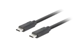 Lanberg USB-C 3.1 Gen 2 0,5 m černá / Kabel USB-C na USB-C / 10 Gbps / PD 100W (CA-CMCM-32CU-0005-BK)