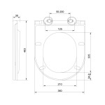 Mereo WC závěsné kapotované, Smart Flush RIMLESS, 365x375x540, keramické, vč. sedátka CSS125 VSD85T1