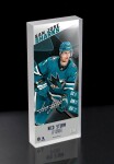 Obraz San Jose Sharks NHL Nico Sturm Player Ticket 3D Block Art