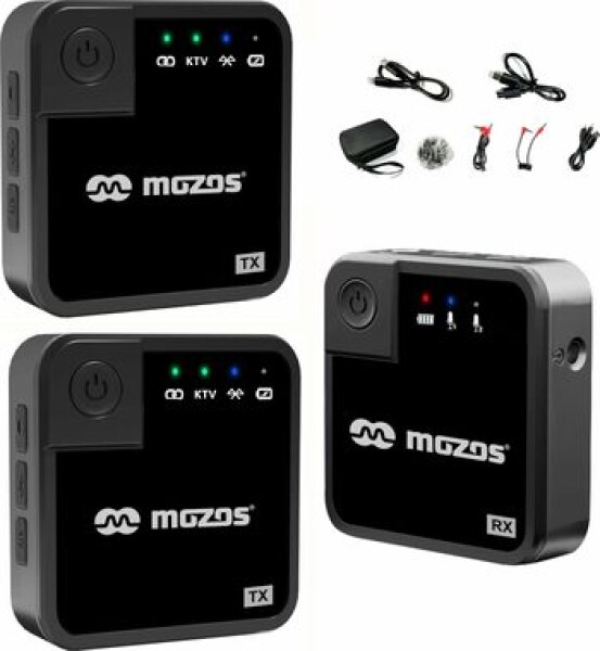 MOZOS MX1-DUAL černá / Bezdrátový reportážní set / 40m dosah / USB-C / 3.5mm jack (MX1-DUAL)