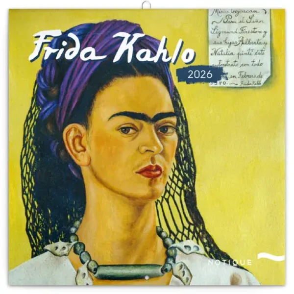 NOTIQUE Poznámkový kalendář Frida Kahlo 2026, 30 x 30 cm (PGP-35658-V)