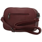 Trendy dámská koženková crossbody kabelka Karlita, vínová