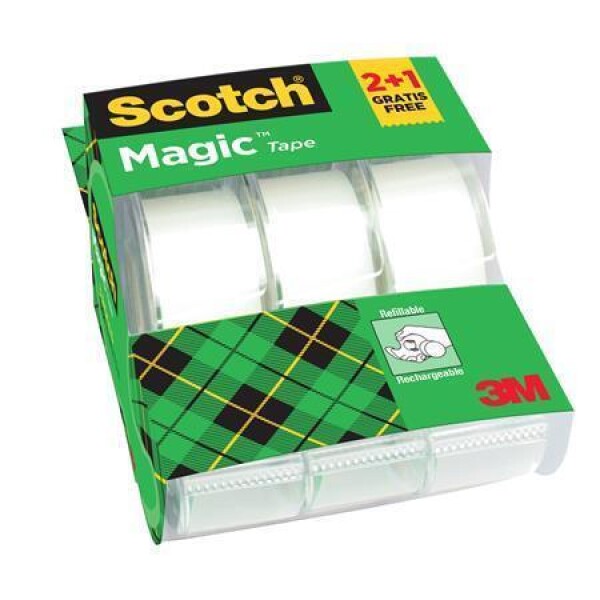 Lepicí páska SCOTCH Magic Tape 19 mm x 7,5 m, 2+1, s odvíječem