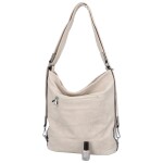 Dámská praktická koženková kabelka/batoh Milie, tmavší béžová NEW