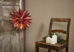 STAR TRADING Závěsná svítící hvězda Dis Red 45 cm, červená barva, papír