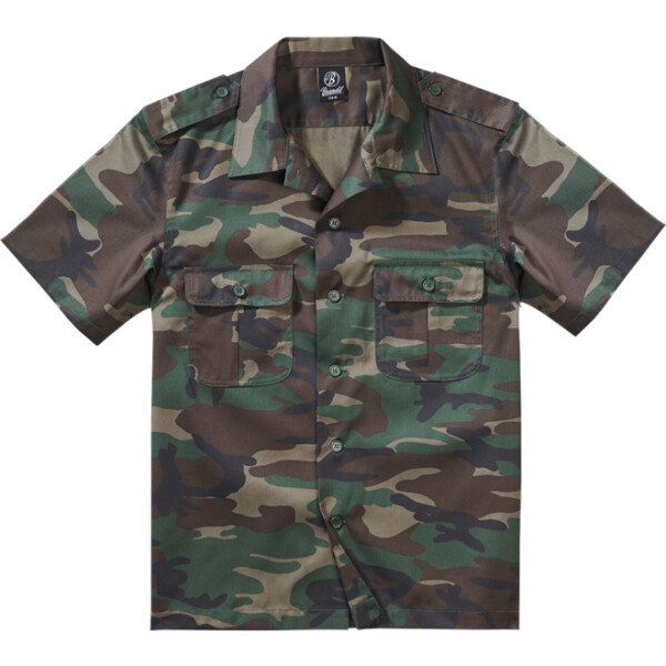 Brandit Košile US Shirt Shortsleeve woodland L