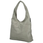 Módní dámská koženková kabelka na rameno Lucyna, šedá