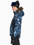 Roxy JET SKI MAZARINE BLUE STRIPED LEAVES zimní bunda dámská