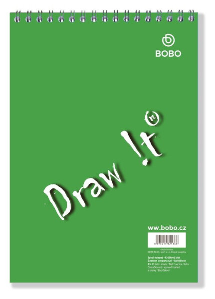 Blok s horní vazbou A5, čtvereček, 40 listů