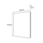 SAPHO - SET koupelnová skříňka CIRASA 50cm s úzkým umyvadlem a LED zrcadlem, 2x zásuvka, dub alabama KSET-111