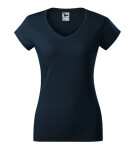 Fit V-neck tričko dámské námořní modrá S