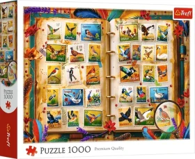 TREFL Puzzle Sbírka známek - Atlas ptáků