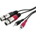 Monacor MCC-102/SW audio propojovací kabel [1x jack zástrčka 6,3 mm (stereo) - 1x jack zástrčka 6,3 mm (stereo)] 1 m čer