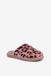 Futrzane Pantofle Dámské Leopard Inblu EK000008 Růžové 36
