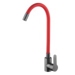VELAZO - Kuchyňská baterie s flexibilním výtokem červená/ grafit VELAZ8105BR