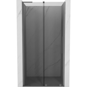 MEXEN/S - Velar L posuvné sprchové dveře 110, grafit, grafit metal 871-110-003-41-95