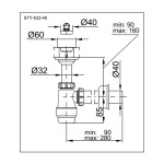 HOPA - Umyvadlový sifon STY-532-40 OLPSTY53240