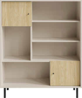 Regál Malta ML3 Barva korpusu + barva dveří: Pískově béžová / Dub olejovaný