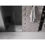 MEXEN/S - Velar L posuvné sprchové dveře 90, grafit, grafit kartáčovaná 871-090-003-41-66