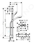 HANSGROHE - Croma Select S Sprchový set s termostatem Ecostat, 2 proudy, chrom 27833400