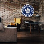 Mustang Cedule Toronto Maple Leafs NHL 22" Round Distressed Logo
