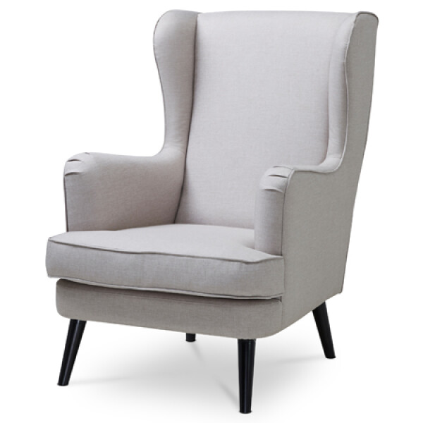 Křeslo, krémová látka, nohy buk