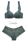 Dámská podprsenka CARMELA M-053/22 KHAKI - MAT 75D khaki-tm.Zelená