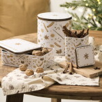 Ib Laursen Plechová dóza Christmas Spices Square, hnědá barva, kov