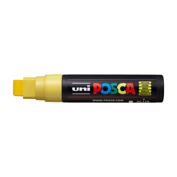 Uni Posca PC-17K extra široký akrylový popisovač 15 mm žlutý