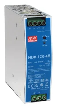 LevelOne Průmyslový napájecí zdroj 48V/120W stříbrná / Napájecí zdroj / DIN lišta / -20 až 70 °C (POW-4842)