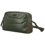 Trendy dámská koženková crossbody kabelka Coveri Darcy, tmavě zelená
