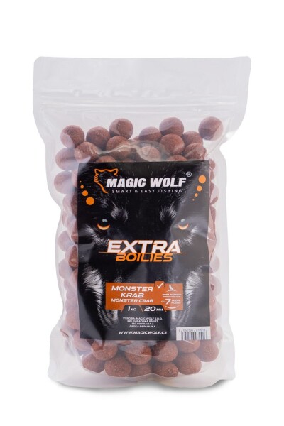 Magic Wolf Boilies Extra 1kg - Monster krab 24mm,Magic Wolf Boilies Extra 1kg - Monster krab 24mm