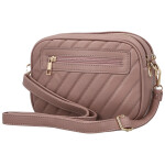 Trendy dámská koženková crossbody kabelka MaxFly Sanela, růžová