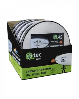 SVÍTIDLO QTEC Q-253MS MARNA 12W 4000K BLACK SENSOR