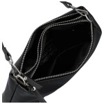 Trendy dámská kožená kabelka na rameno Annisa, černá