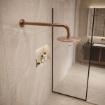 REA - Kulaté sprchové rameno JS-9021 40cm Brush copper REA-P6851